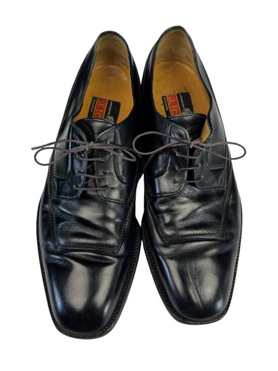 A. Testoni Mens Leather Lace Up Oxford Dress Shoes Black Size 10 US main image 5